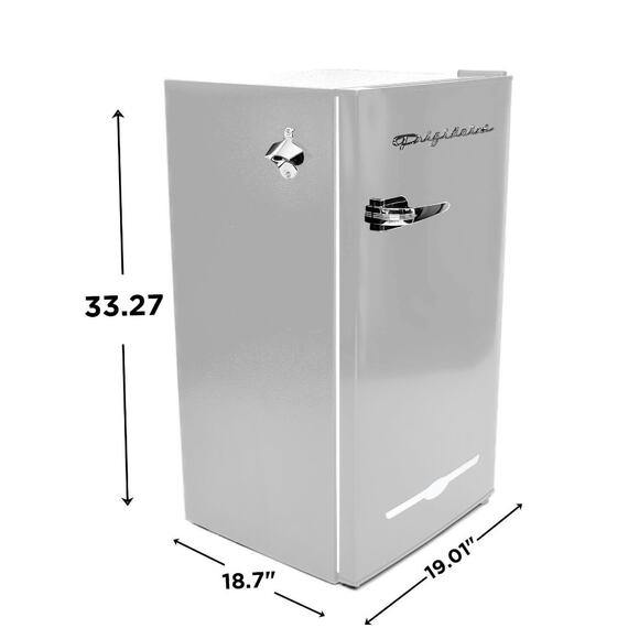 3.2 cu. ft. Retro Mini Fridge in Moonbeam Silver - Picture 3 of 5